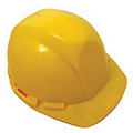 Hard Hat with ratchet adjustment and 6 point nylon suspension in Yellow